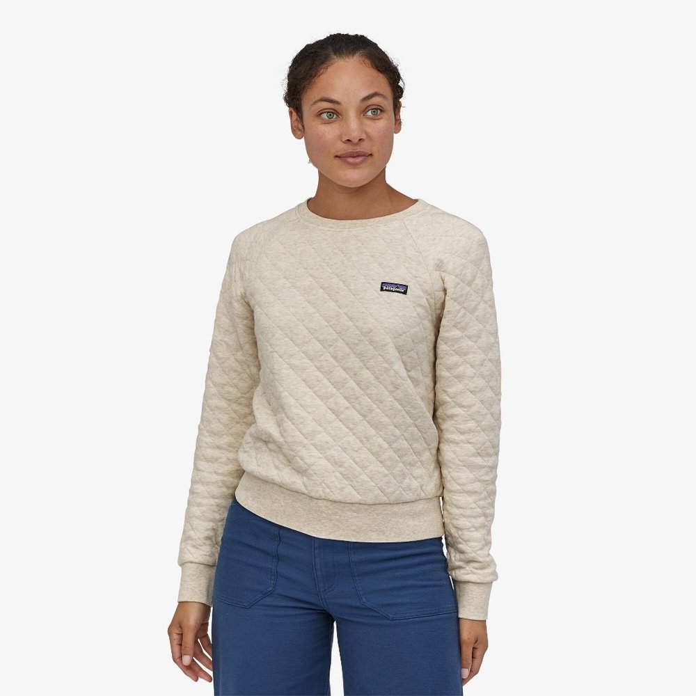 Patagonia Women's Cotton Quilt Crew - Dyno White